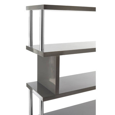 4 Tier Grey Gloss Shelf Unit | Maze
