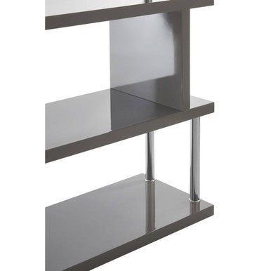 4 Tier Grey Gloss Shelf Unit | Maze