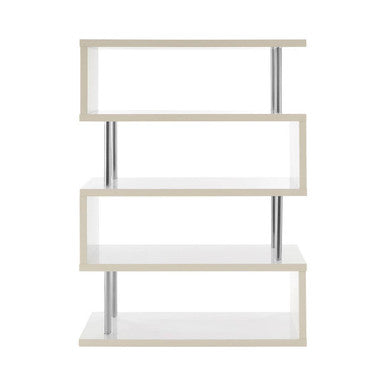 4 Tier White Gloss Wide Shelf Unit | Maze