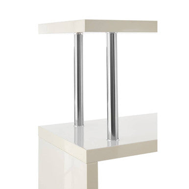 4 Tier White Gloss Wide Shelf Unit | Maze