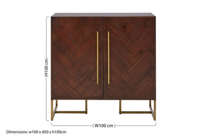 Acacia Wood Effect Drinks Cabinet | Brando