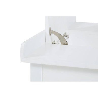 Kids White Children Dressing Table And Stool With Heart-Shaped Mirror
