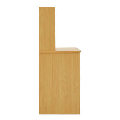 Bradbury Natural Wooden Home Office Desk with Shelves