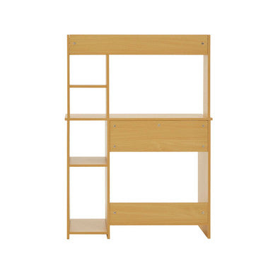 Bradbury Natural Wooden Home Office Desk with Shelves