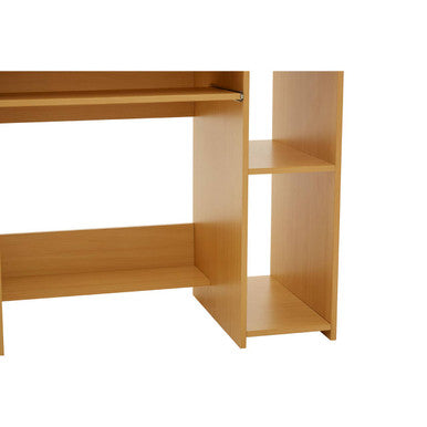 Bradbury Natural Wooden Home Office Desk with Shelves