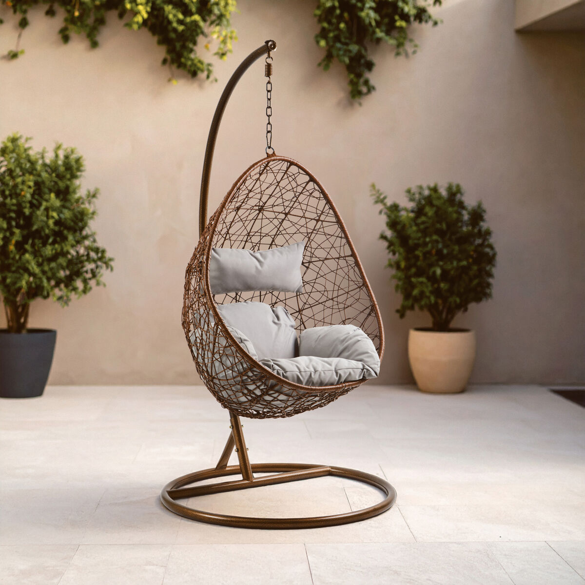 Brown Rattan Hanging Chair | Goa