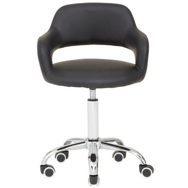 Black Home Office Chair with Curved Back | Fionna