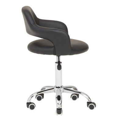 Black Home Office Chair with Curved Back | Fionna
