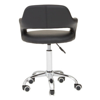 Black Home Office Chair with Curved Back | Fionna