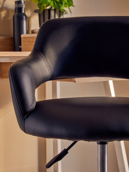 Black Home Office Chair with Curved Back | Fionna