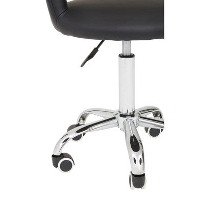 Black Home Office Chair with Curved Back | Fionna