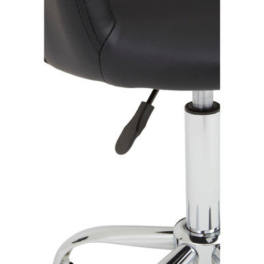 Black Home Office Chair with Curved Back | Fionna