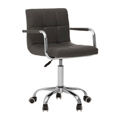 Grey Home Office Chair with Swivel Base | Finn