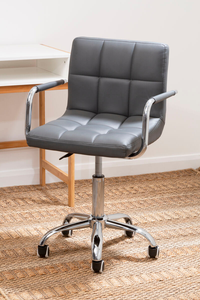Grey Home Office Chair with Swivel Base | Finn