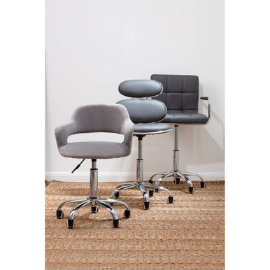 Grey Home Office Chair with Swivel Base | Finn