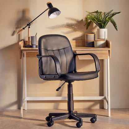 Black Pu Home Office Chair | Flint