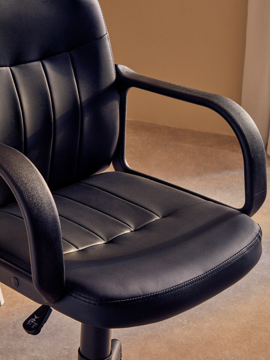 Black Pu Home Office Chair | Flint
