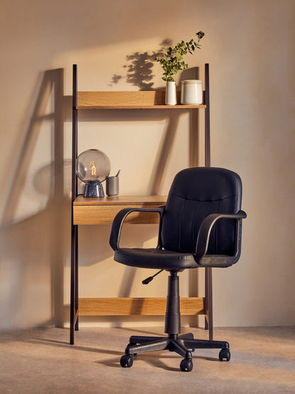 Black Pu Home Office Chair | Flint