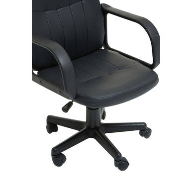 Black Pu Home Office Chair | Flint