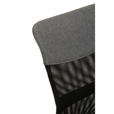 Grey Home Office Chair with Chrome Arms | Fenix