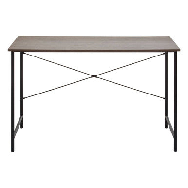 Bradbury Dark Oak Veneer Desk with Metal Frame