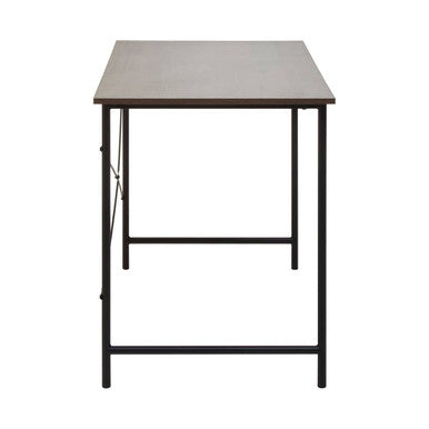 Bradbury Dark Oak Veneer Desk with Metal Frame