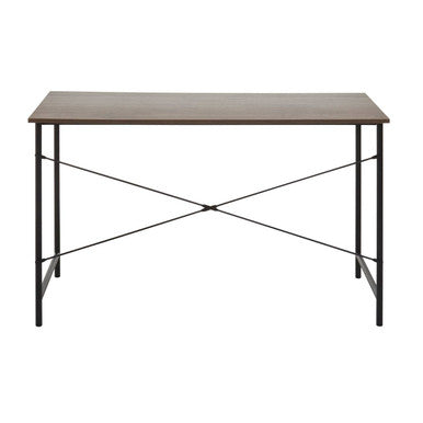 Bradbury Dark Oak Veneer Desk with Metal Frame