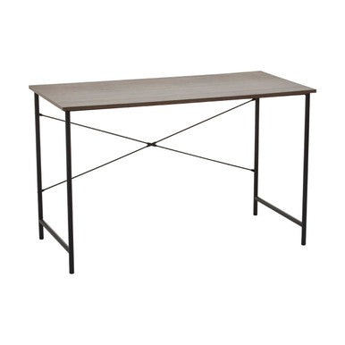 Bradbury Dark Oak Veneer Desk with Metal Frame