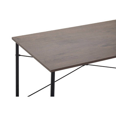 Bradbury Dark Oak Veneer Desk with Metal Frame