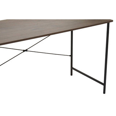 Bradbury Dark Oak Veneer Desk with Metal Frame