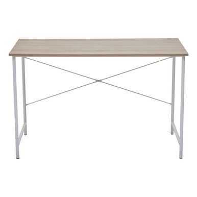 Bradbury Natural Oak Veneer Desk with Metal Frame