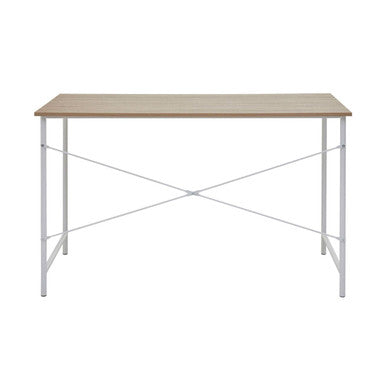 Bradbury Natural Oak Veneer Desk with Metal Frame