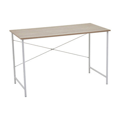 Bradbury Natural Oak Veneer Desk with Metal Frame