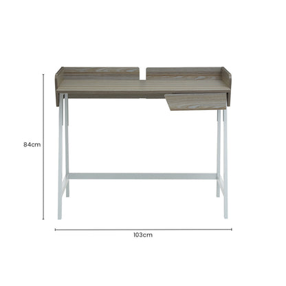 Bradbury Light Oak Veneer 1 Drawer Desk