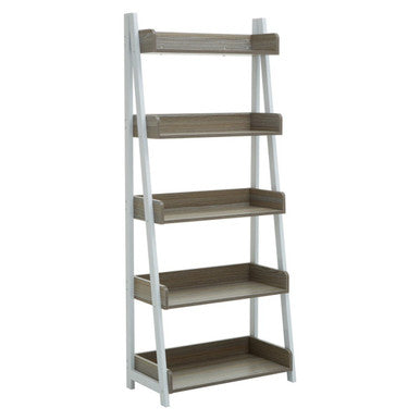 Bradbury Light Oak Veneer 5 Tier Ladder Shelf Unit