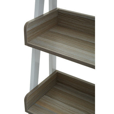 Bradbury Light Oak Veneer 5 Tier Ladder Shelf Unit