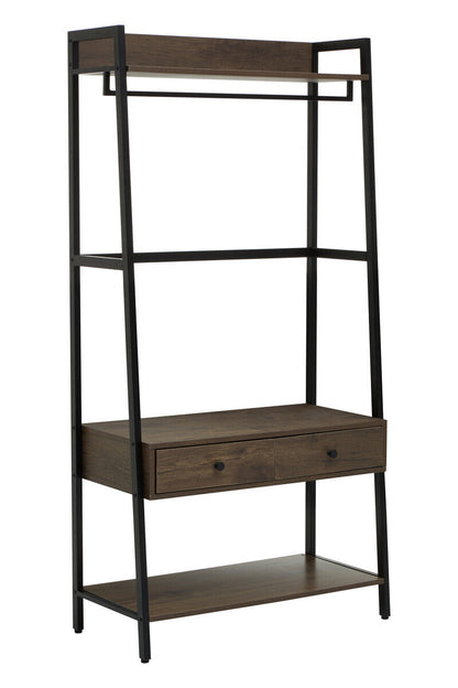 Bradbury Dark Oak Veneer Open Wardrobe