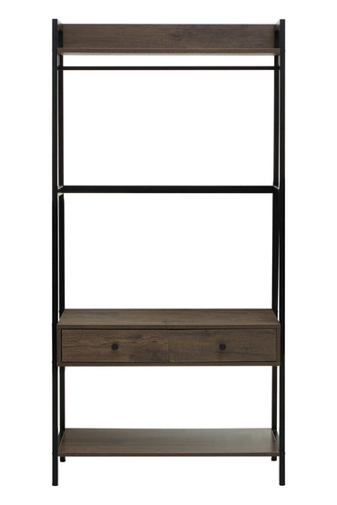 Bradbury Dark Oak Veneer Open Wardrobe