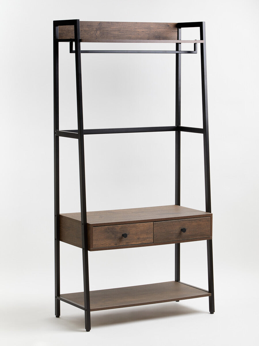 Bradbury Dark Oak Veneer Open Wardrobe