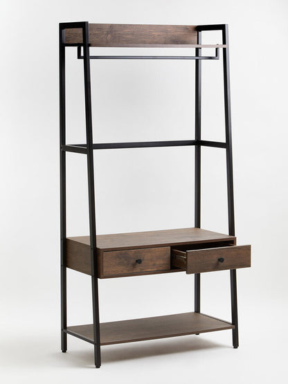 Bradbury Dark Oak Veneer Open Wardrobe