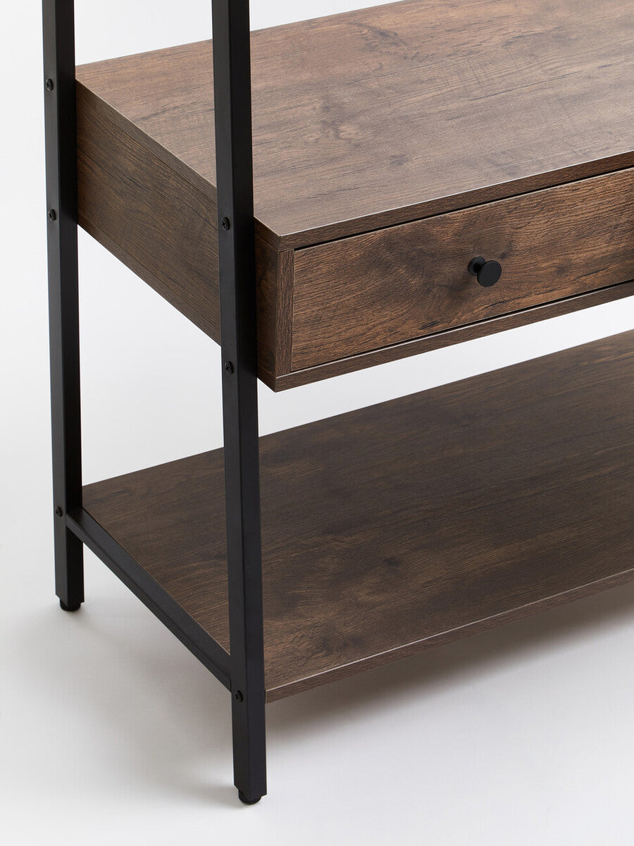 Bradbury Dark Oak Veneer Open Wardrobe