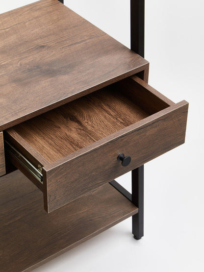 Bradbury Dark Oak Veneer Open Wardrobe