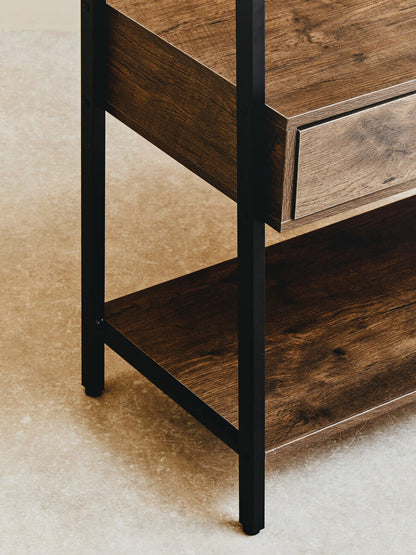 Bradbury Dark Oak Veneer Open Wardrobe