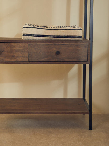 Bradbury Dark Oak Veneer Open Wardrobe