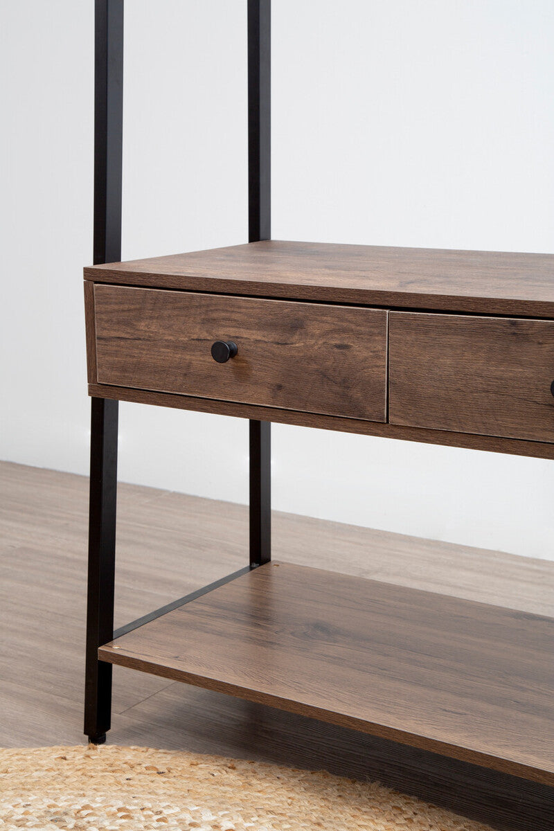 Bradbury Dark Oak Veneer Open Wardrobe