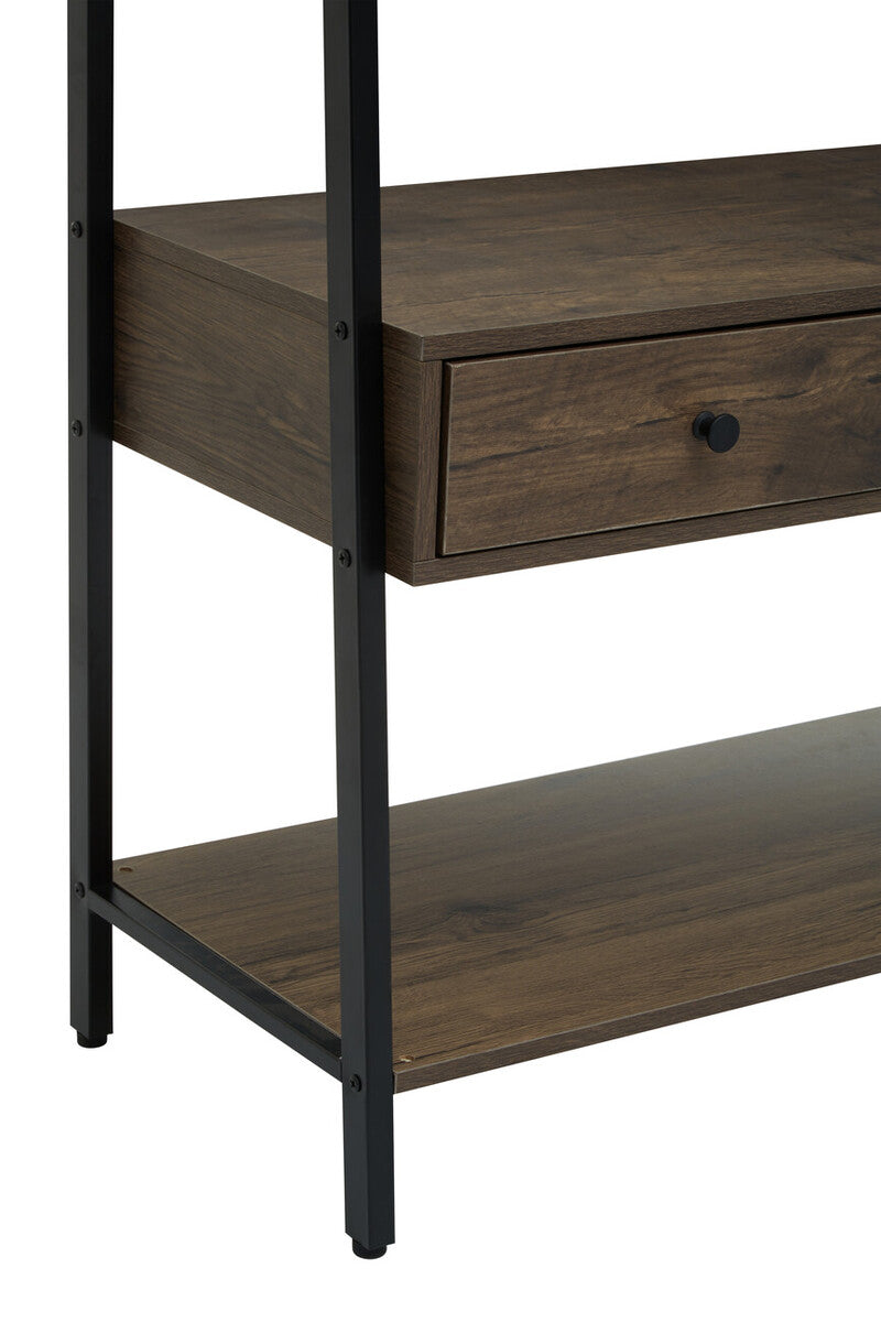 Bradbury Dark Oak Veneer Open Wardrobe
