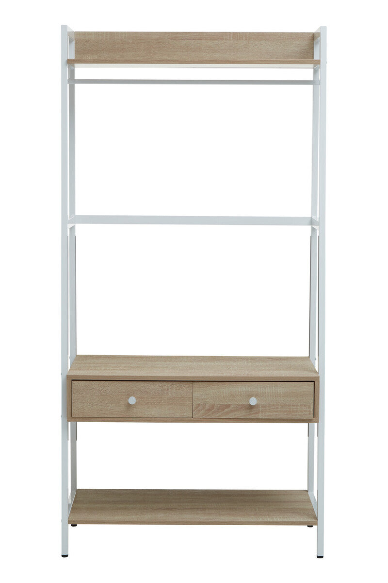 Bradbury Natural Oak Veneer Open Wardrobe