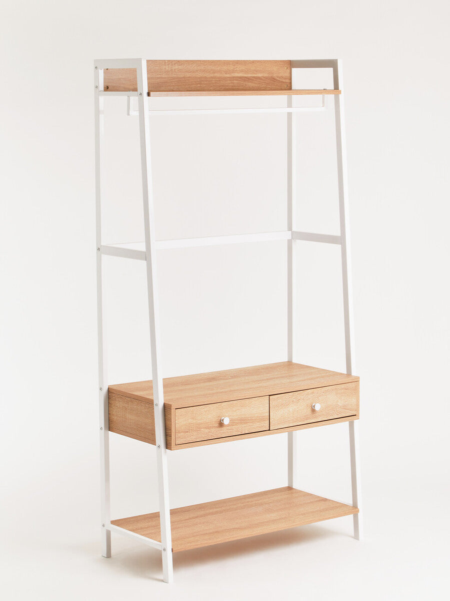 Bradbury Natural Oak Veneer Open Wardrobe