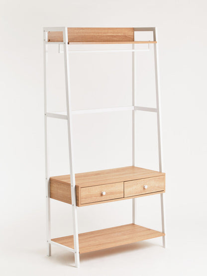 Bradbury Natural Oak Veneer Open Wardrobe