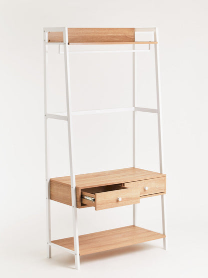 Bradbury Natural Oak Veneer Open Wardrobe